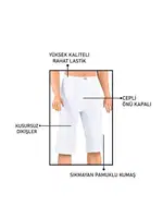 %100 Pamuklu Erkek Boxer Süprem ÖTS 2630 Beyaz detay görünüm